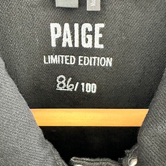 Paige Limited Edition 86/100 Black Cropped Studded Butterfly Jacket Size S - Picture 4 of 5